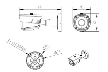 Камера TopVision LBP60HTC500FK 4M/5M 2.8-12MM